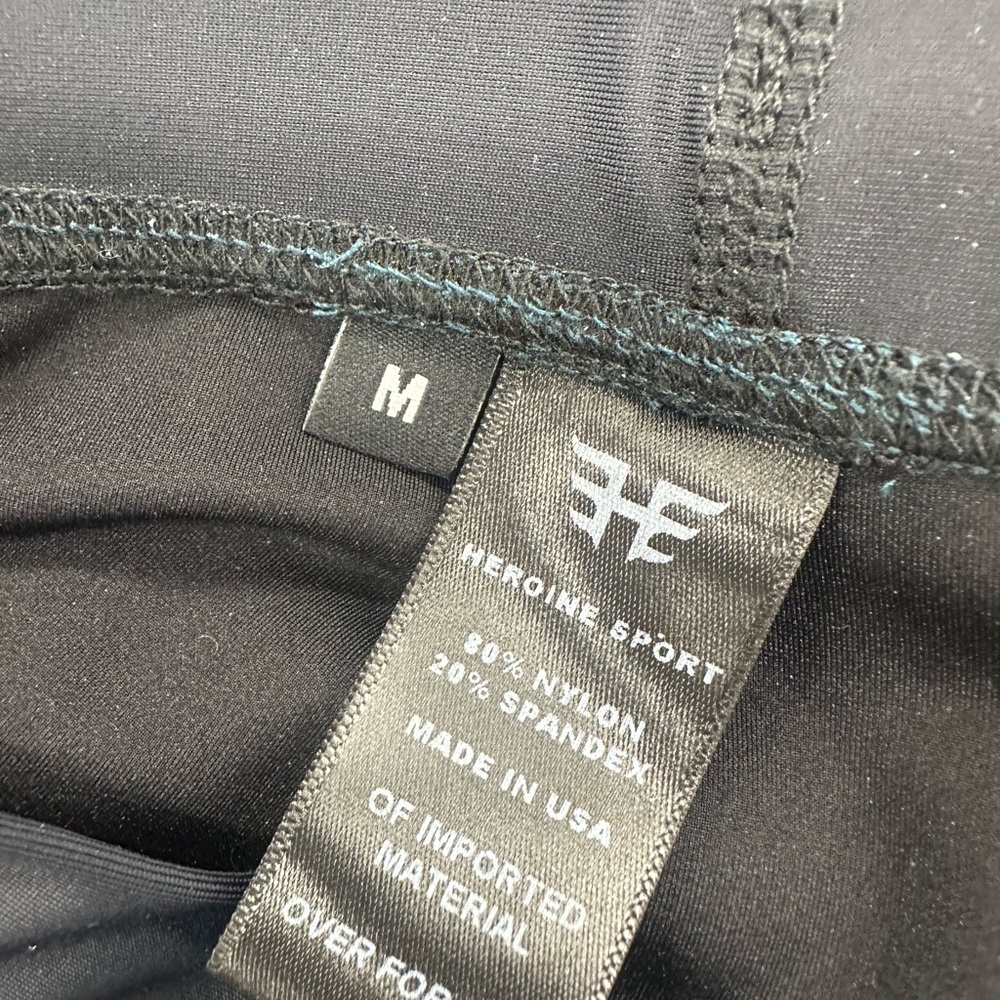 Heroine Sport green silver zebra metallic leggings M - Picture 4 of 4